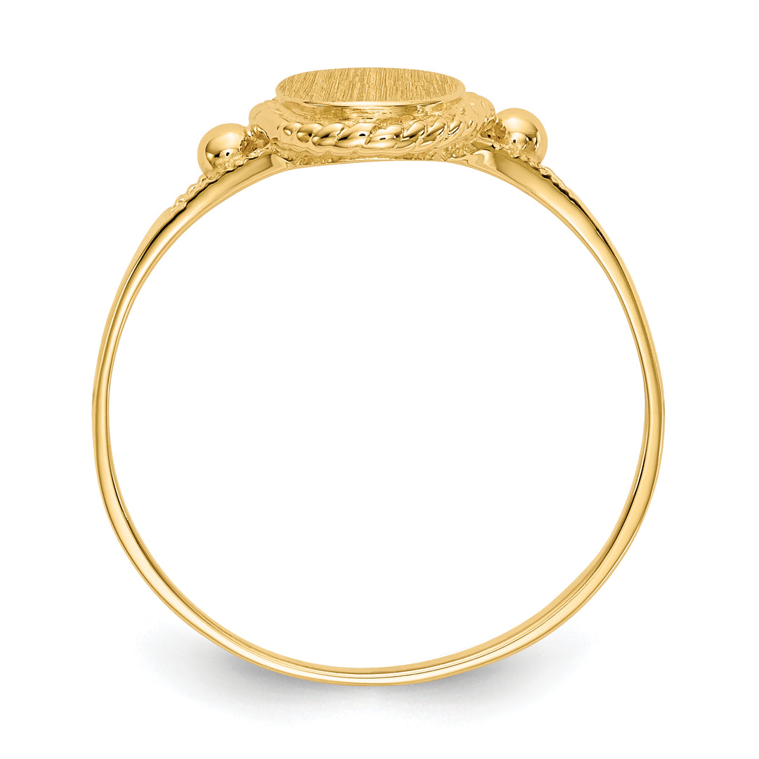 Anillo de Sello Elegante para Niños en Oro Amarillo de 14k