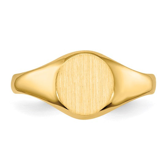 Anillo de Sello Cerrado para Niño en Oro Amarillo de 14k