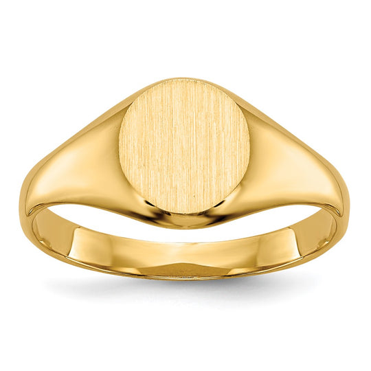 Anillo de Sello Cerrado para Niño en Oro Amarillo de 14k