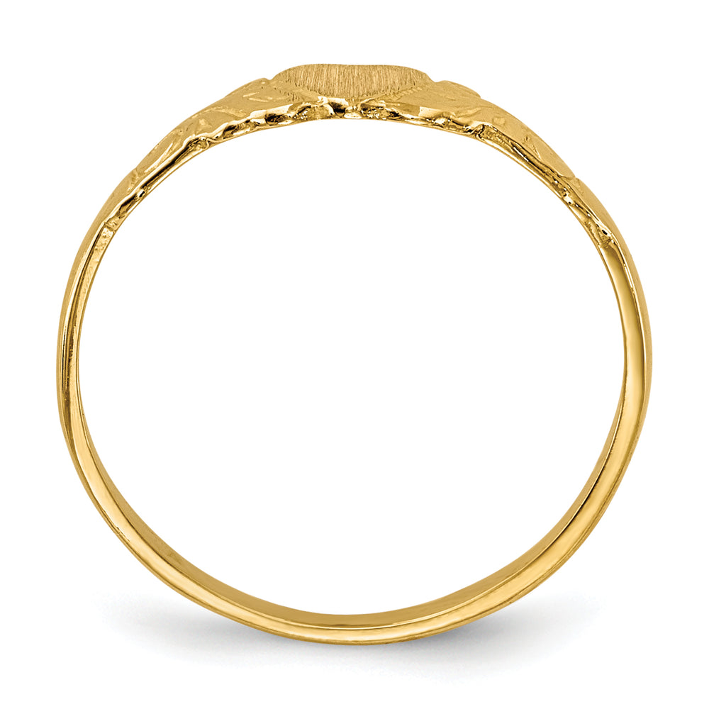 Anillo Infantil con Corazón en Oro Amarillo de 14k