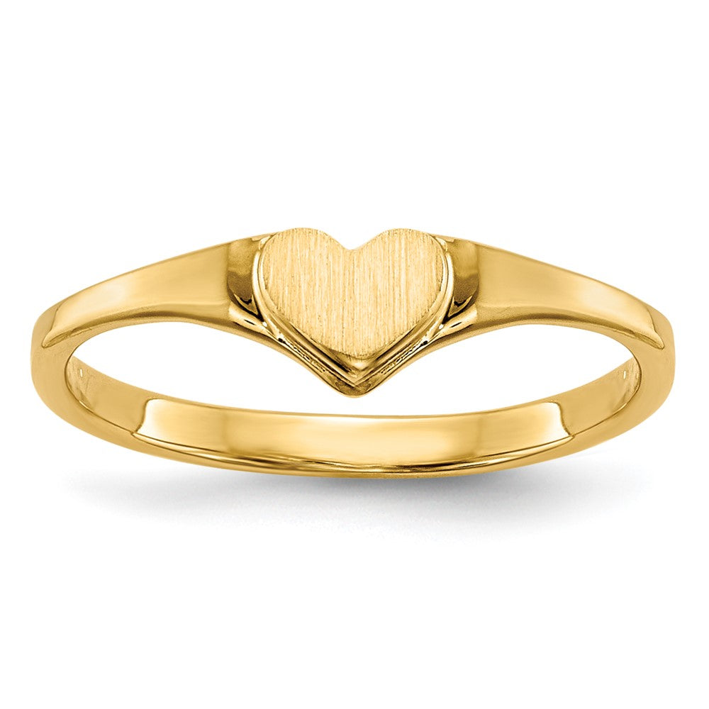 Anillo Infantil con Corazón en Oro Amarillo de 14k