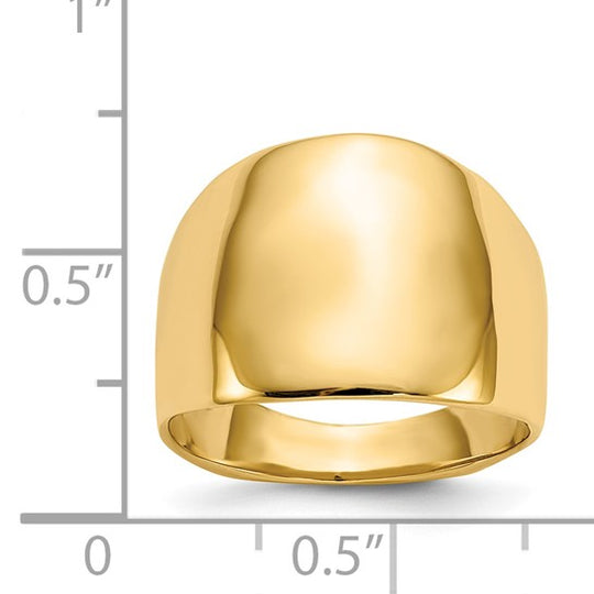 Anillo de Cúpula Pulido en Oro de 14kAnillo Dome Pulido de 14K