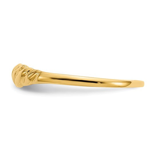 Anillo Ridged Dome de 14K