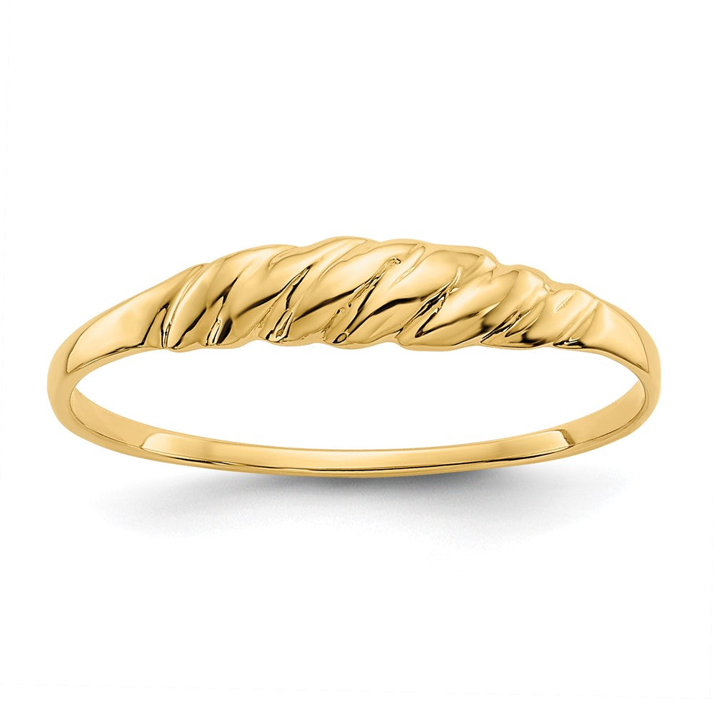 Anillo Ridged Dome de 14K