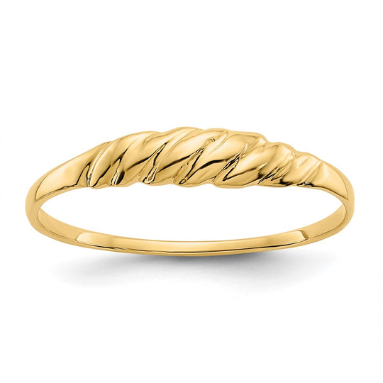 Anillo Ridged Dome de 14K