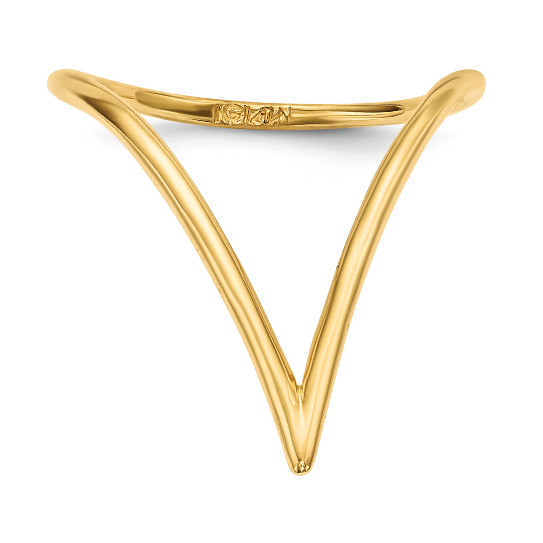 Anillo en Forma de Chevron de 14K