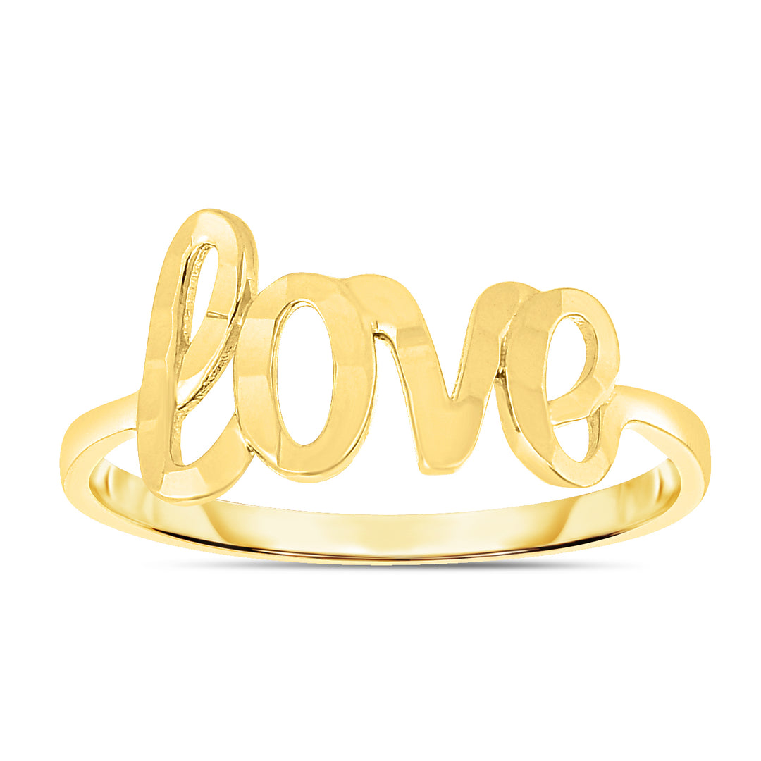 Anillo "Amor" en Oro Amarillo de 14k