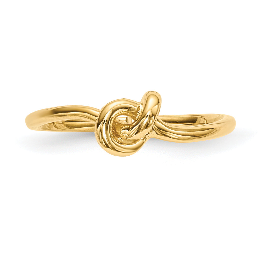 Anillo de Nudo Pulido en Oro Amarillo de 14k