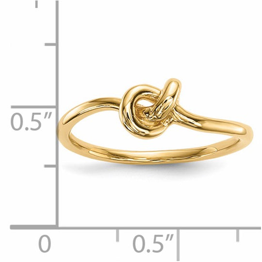 Anillo de Nudo Pulido en Oro Amarillo de 14k