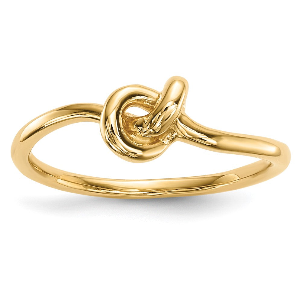 Anillo de Nudo Pulido en Oro Amarillo de 14k