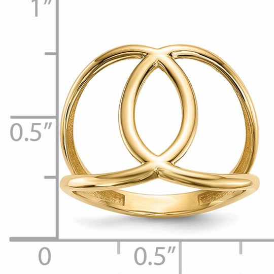 Anillo Pulido en Oro Amarillo de 14k