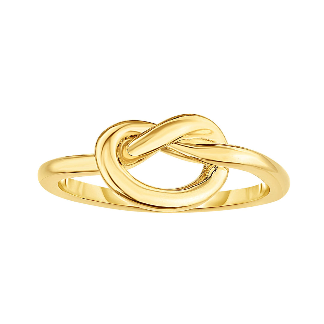 Anillo Nudo de Amor Pulido en Oro de 14k