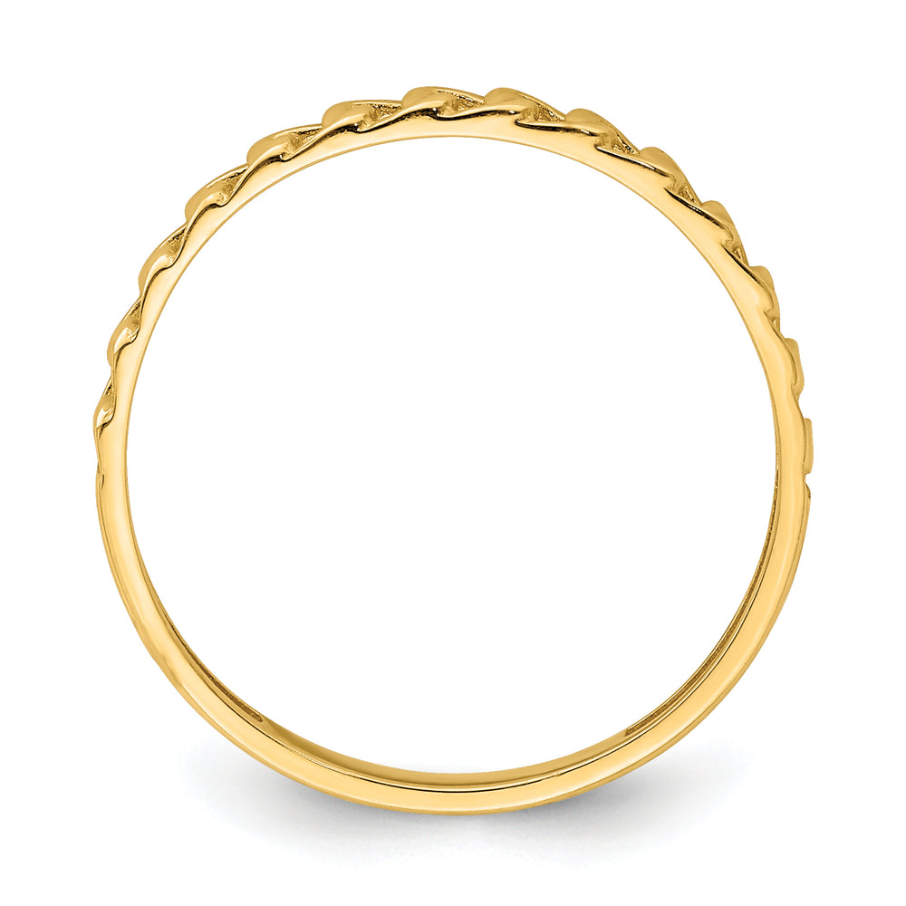 Anillo de Diseño de Eslabones en Oro Amarillo de 14k