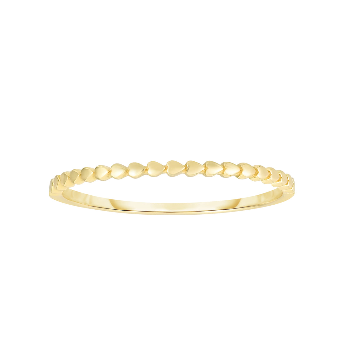 Anillo de Corazones de Oro de 14K