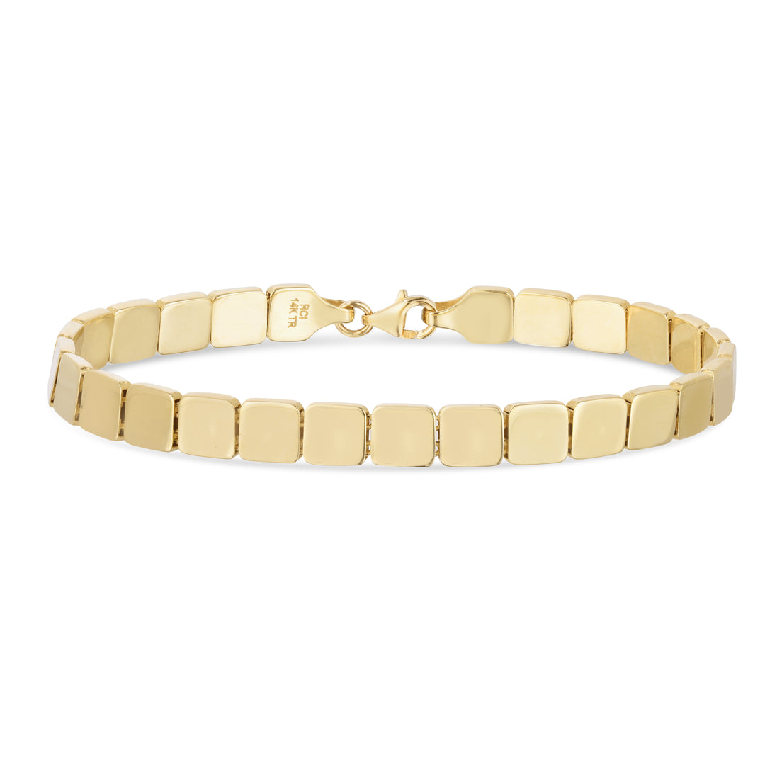 Pulsera de Cubo de Oro Amarillo de 14k