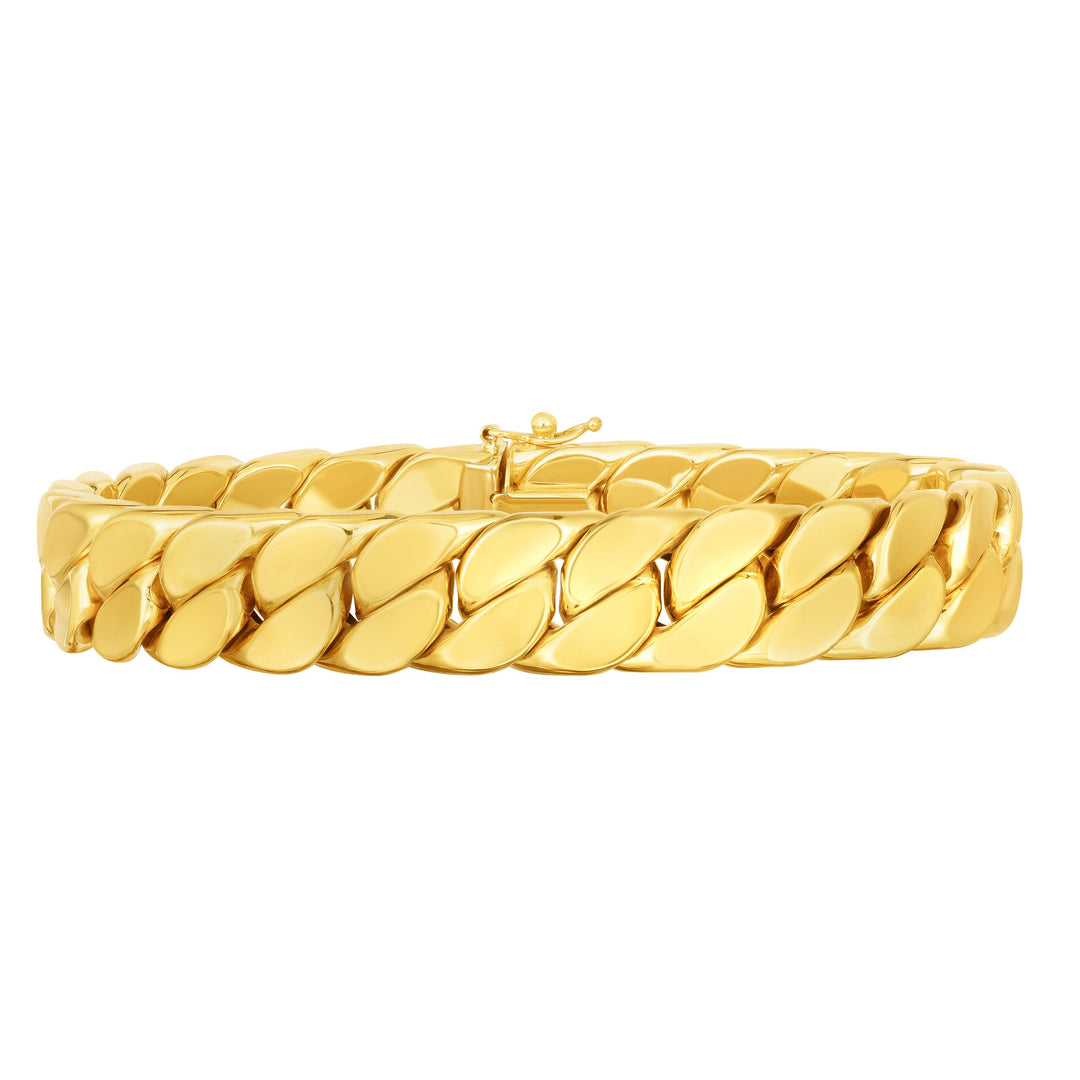 Pulsera Maschio moderna y gruesa de oro de 14 quilates para hombre