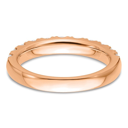 Anillo de Boda en Oro Rosa de 14K con 1 Quilate de Diamantes Cultivados en Laboratorio VS/SI FGH