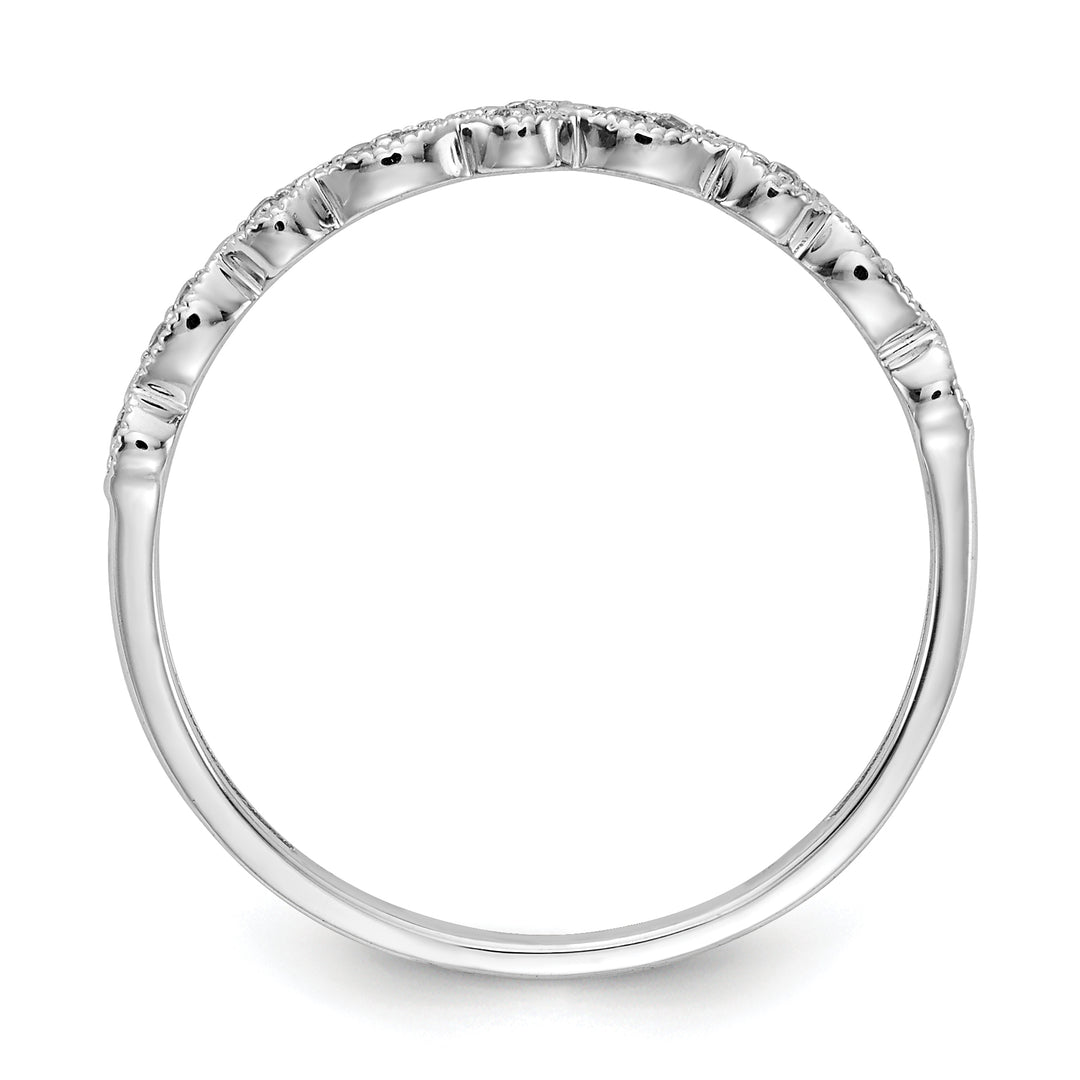 Alianza Elegante con Diamantes en Oro Blanco de 14k