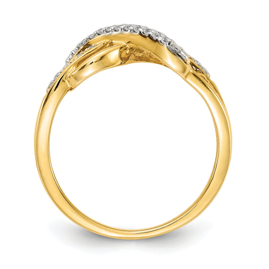 Anillo de Diamante con Símbolo Infinito en Oro Amarillo de 14k