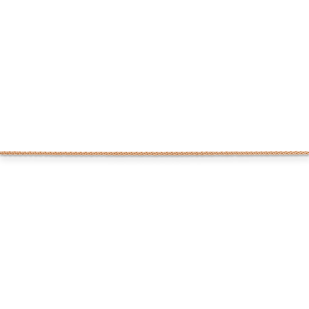 Cadena Spiga D/C de 0,85 mm en oro rosa de 14 k