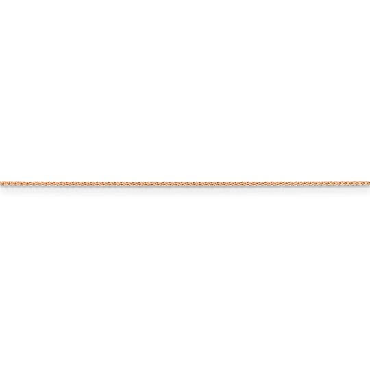 Cadena Spiga D/C de 0,85 mm en oro rosa de 14 k