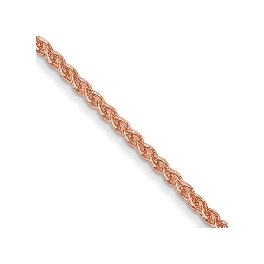 Cadena Spiga pulida sólida de 1,05 mm en oro rosa de 14 k