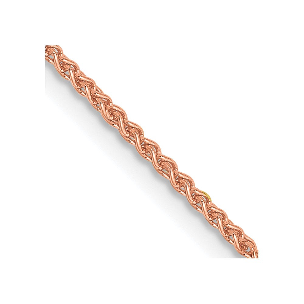 Cadena Spiga pulida sólida de 1,25 mm en oro rosa de 14 k