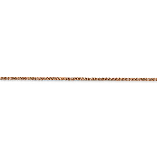 Cadena Spiga D/C de 1,25 mm en oro rosa de 14 k