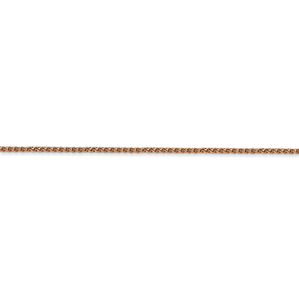 Cadena Spiga D/C de 1,25 mm en oro rosa de 14 k