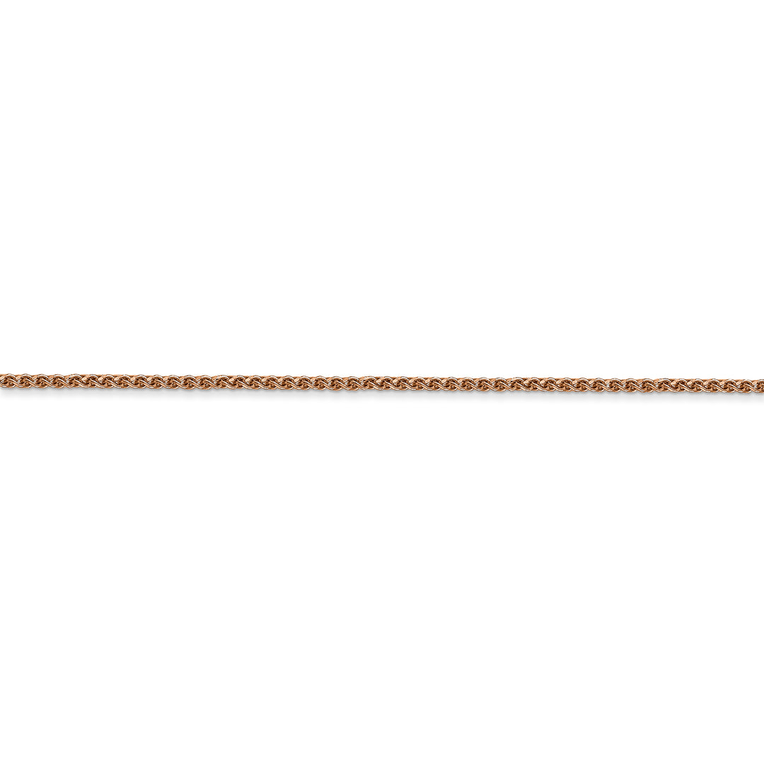 Cadena Spiga D/C de 1,25 mm en oro rosa de 14 k