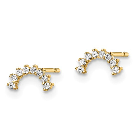 Pendientes de Botón CZ de Madi K en Oro de 14k