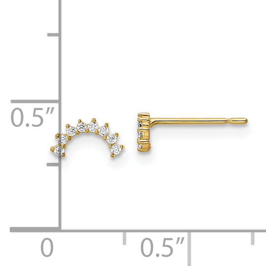 Pendientes de Botón CZ de Madi K en Oro de 14k