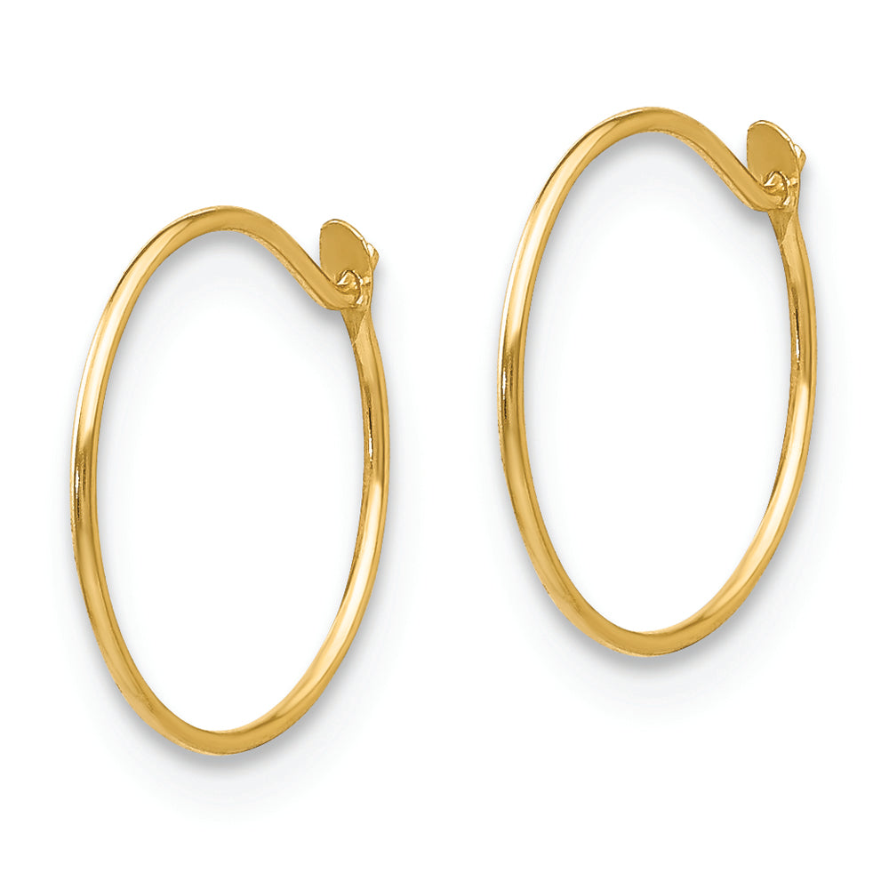 Arracadas de Aro sin Fin en Oro Amarillo de 14k