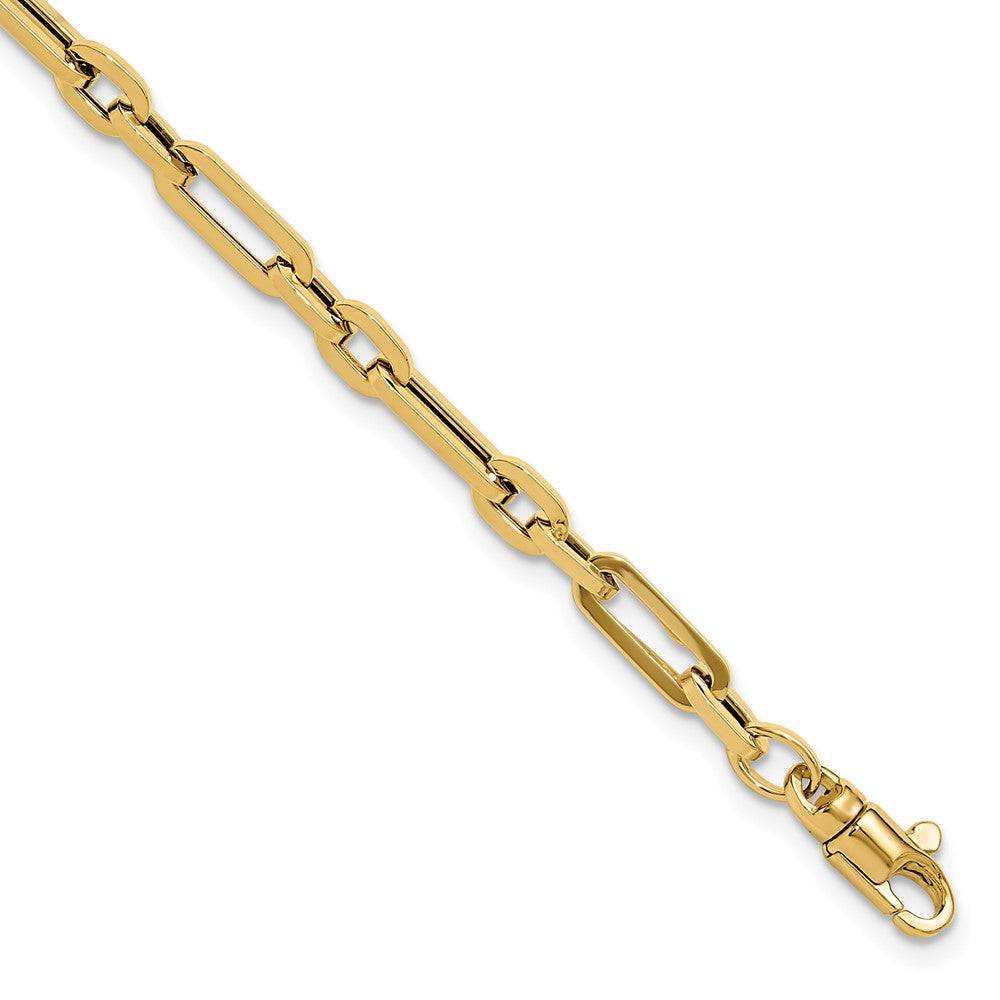 Pulsera 14K de Oro Pulido con Eslabones Elegantes