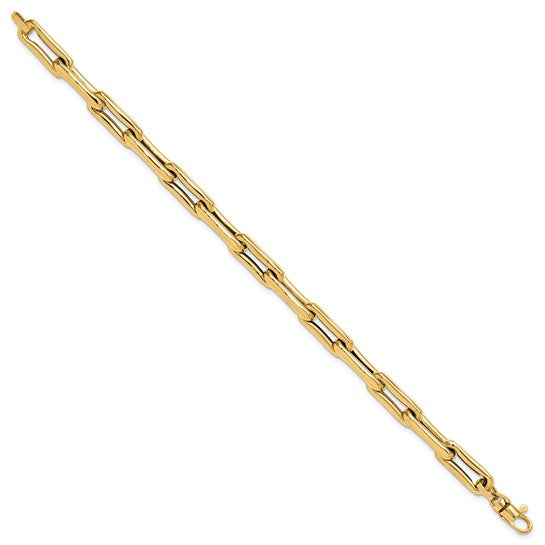 Pulsera 14K Pulido con Enlace Fancy