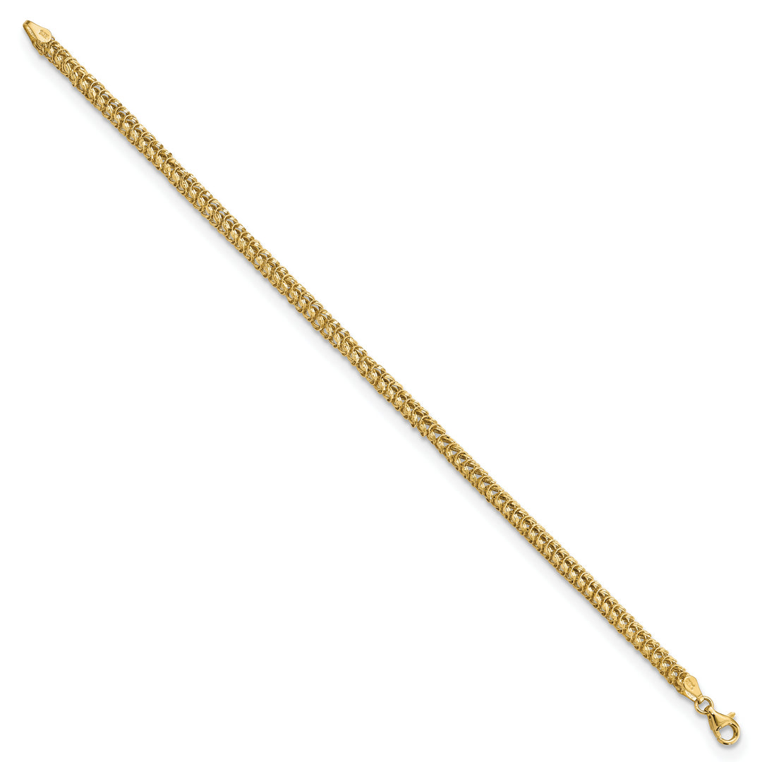 Pulsera de eslabones elegantes pulida de 14k