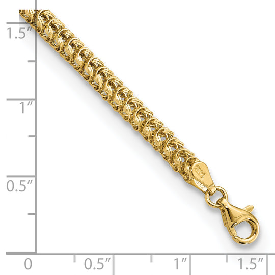 Pulsera de eslabones elegantes pulida de 14k