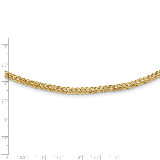 Collar de Oro Amarillo de 14K con Enlaces Elegantes y Pulidos - 18 Pulgadas