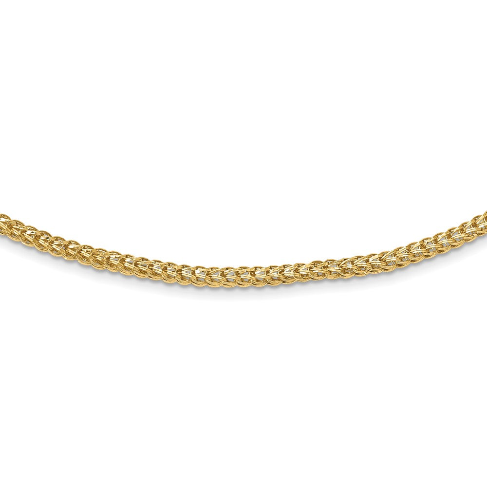 Collar de Oro Amarillo de 14K con Enlaces Elegantes y Pulidos - 18 Pulgadas