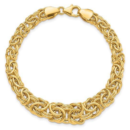 Pulsera 14K Graduada de Estilo Bizantino