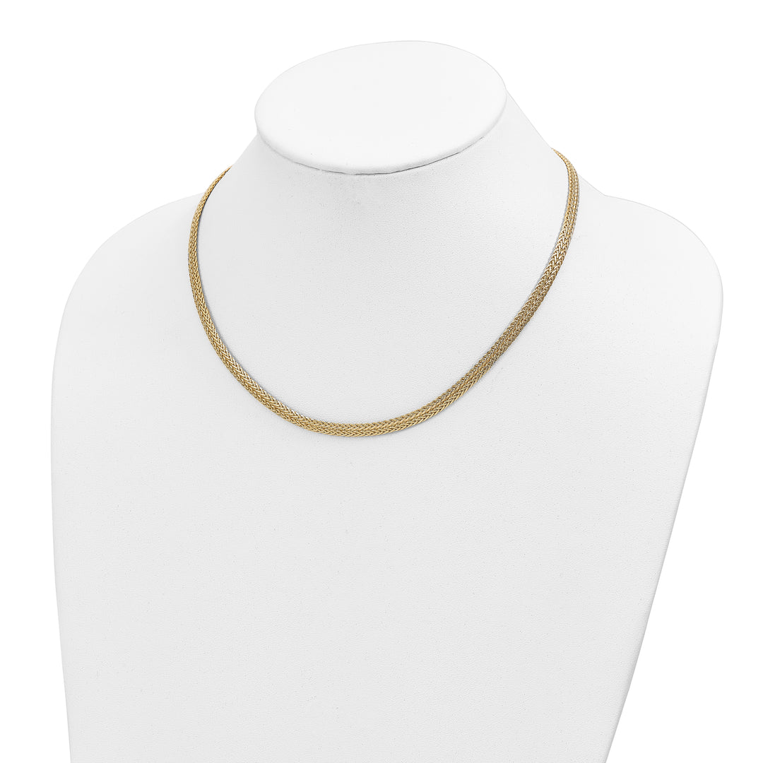 Collar Fantasía Pulido en Oro Amarillo de 14K - 18 Pulgadas