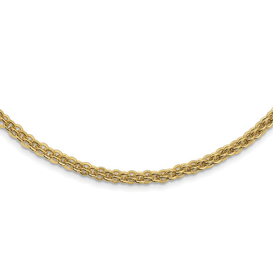 Collar Fancy Link Pulido de 14K