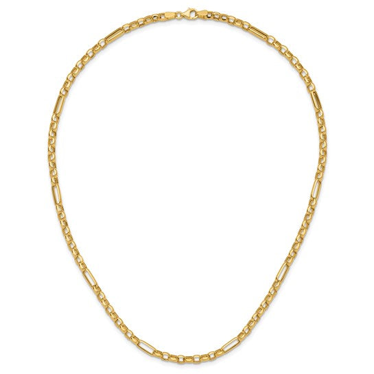 Collar de Enlaces Elegantes Pulidos de 14K (18 Pulgadas)