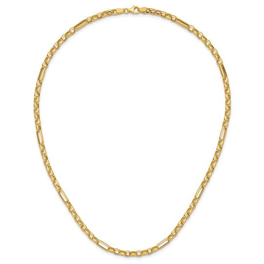 Collar de Enlaces Elegantes Pulidos de 14K (18 Pulgadas)