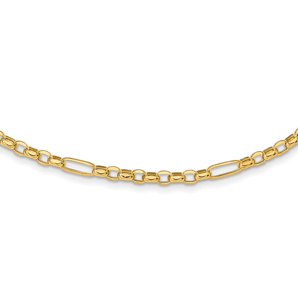 Collar de Enlaces Elegantes Pulidos de 14K (18 Pulgadas)