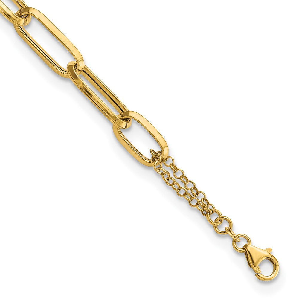 Pulsera Multi Link Pulido de 14K Amarillo