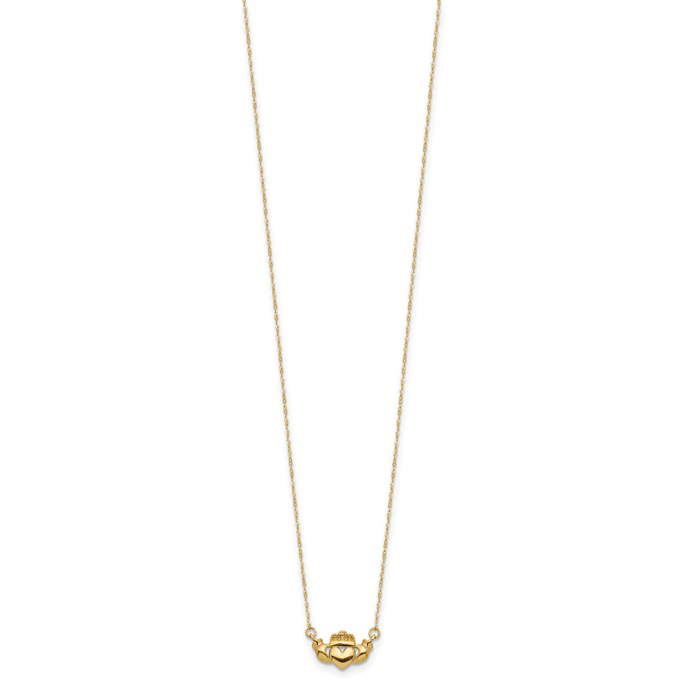 Collar Claddagh Pulido de 14K