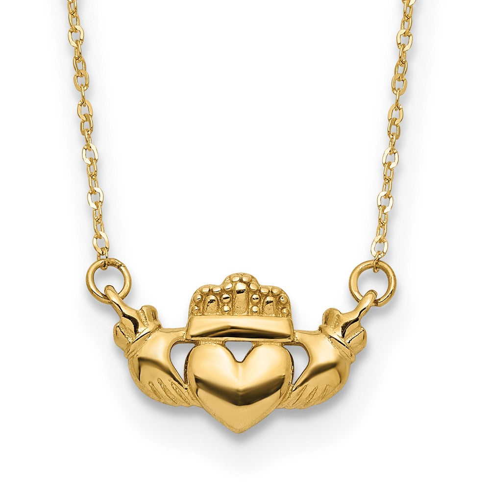 Collar Claddagh Pulido de 14K