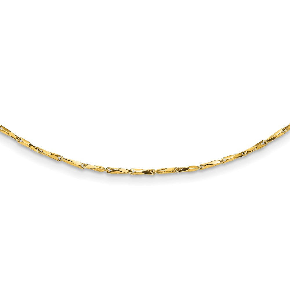 Collar de Enlace Elegante 14K Pulido de 17"