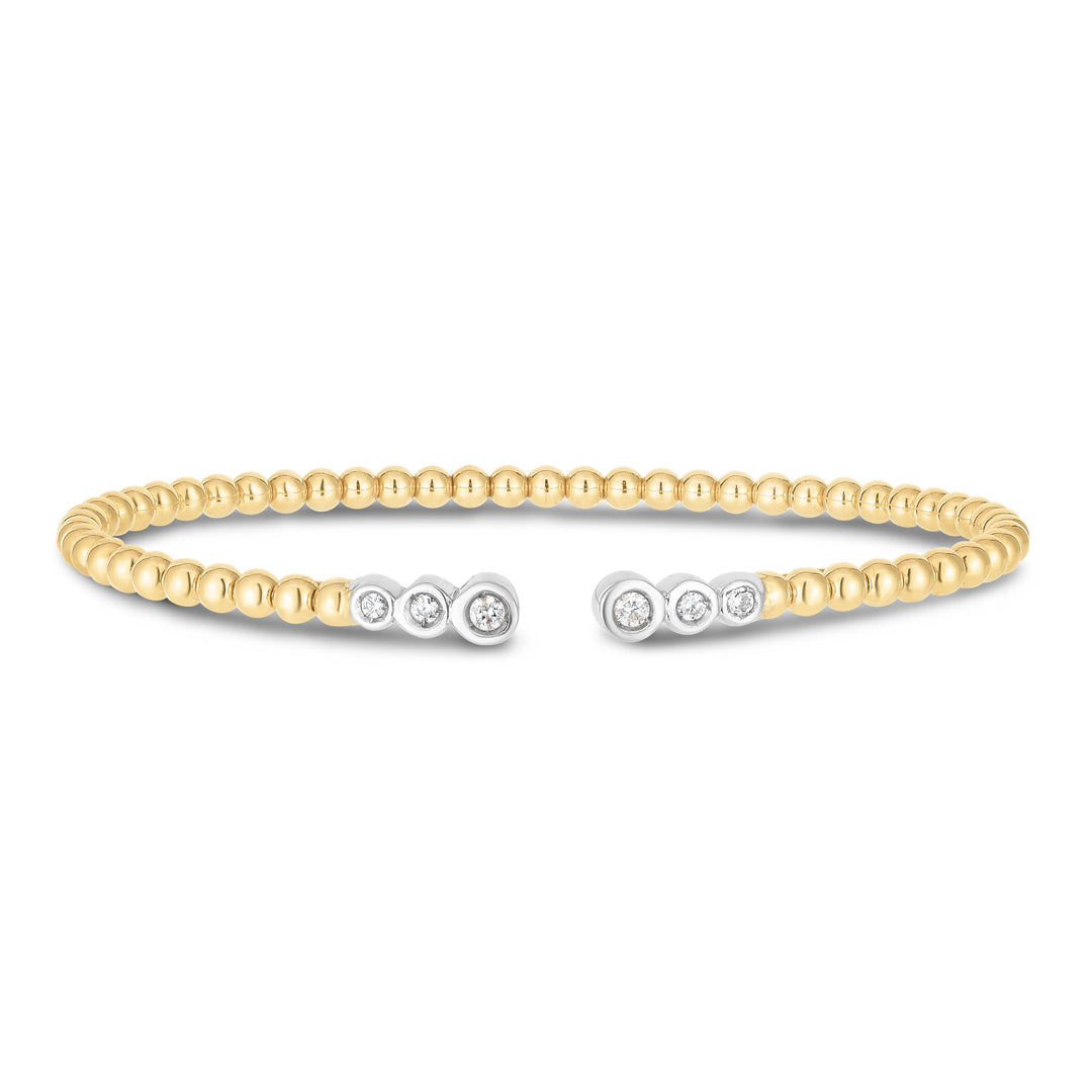 Pulsera de Cuentas Pallina de Diamantes en Oro Amarillo de 14k